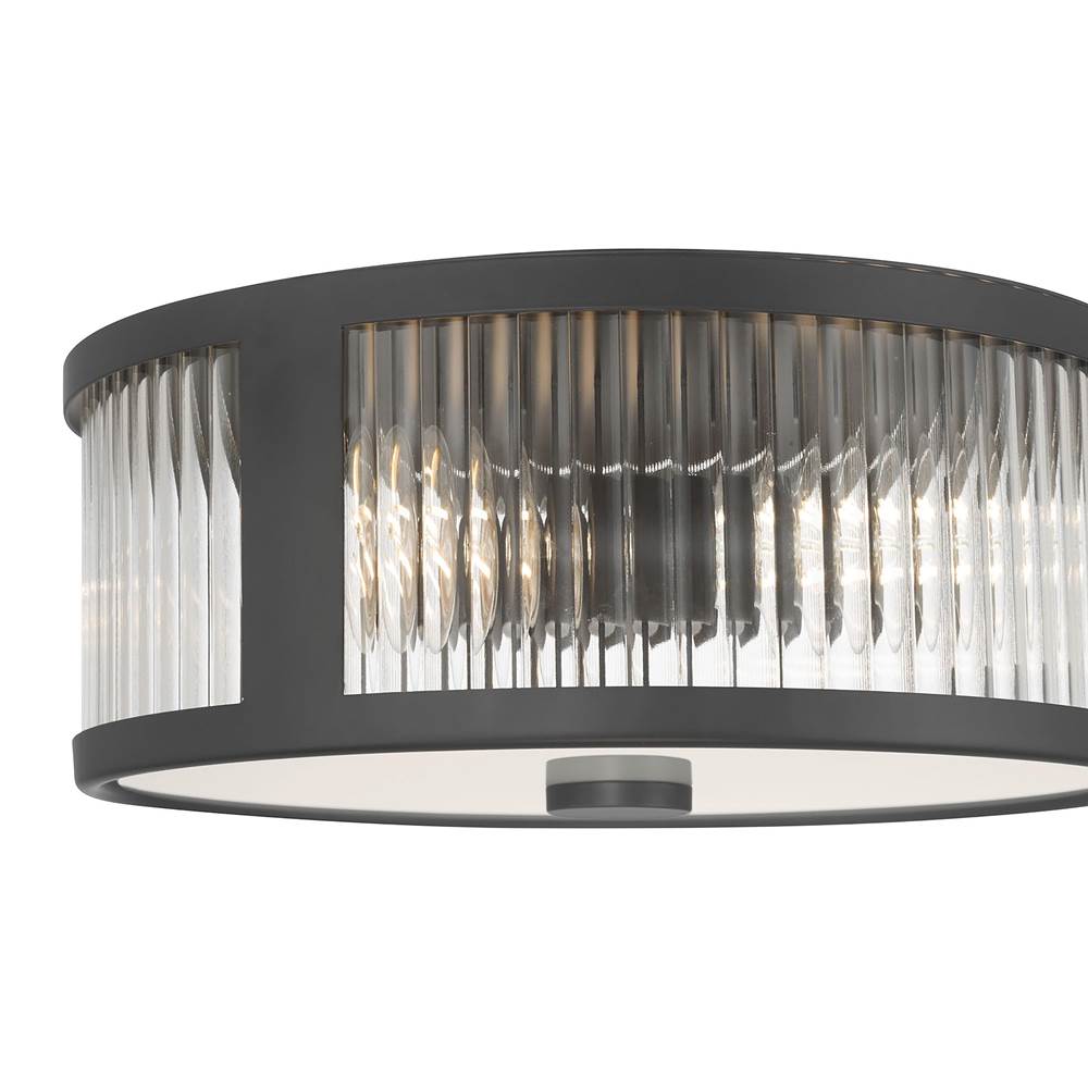 Millennium Lighting 23203-MB Matte Black Ardezia 11.75'' Wide 3-light Flush Mount Image 5