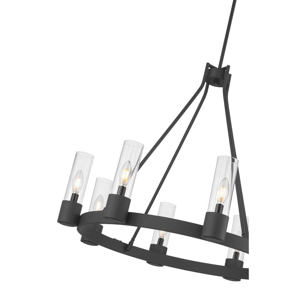 Millennium Lighting 9908-MB Matte Black Evandrel 32'' Wide 8-light Chandelier Image 5