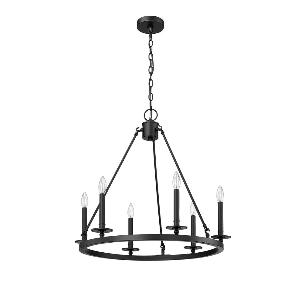 Millennium Lighting 46706-MB Matte Black Chandelier Ceiling Light Image 4