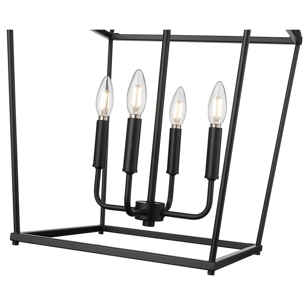 Millennium Lighting 19004-MB Matte Black Nellita 16'' Wide 4-light Pendant - Matte Black Image 5