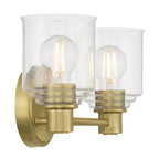 Millennium Lighting 202102-VB Vintage Brass Vessair 14'' Wide 2-light Vanity Image 7