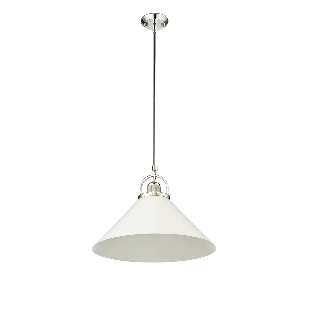 Millennium Lighting 20901-PN/MW Polished Nickel,Matte White Pendant Light Image 5