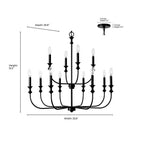Millennium Lighting 29612-VB Vintage Brass Chandelier Ceiling Light Image 2