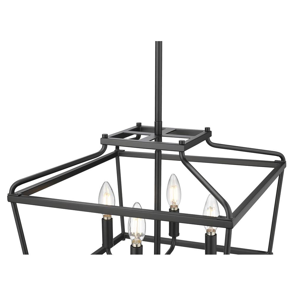 Millennium Lighting 19104-MB Matte Black Nellita 16'' Wide 4-light Pendant - Matte Black Image 6