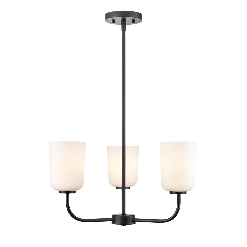 Millennium Lighting Laphia 21'' Wide 3-light Chandelier - Brushed Nickel