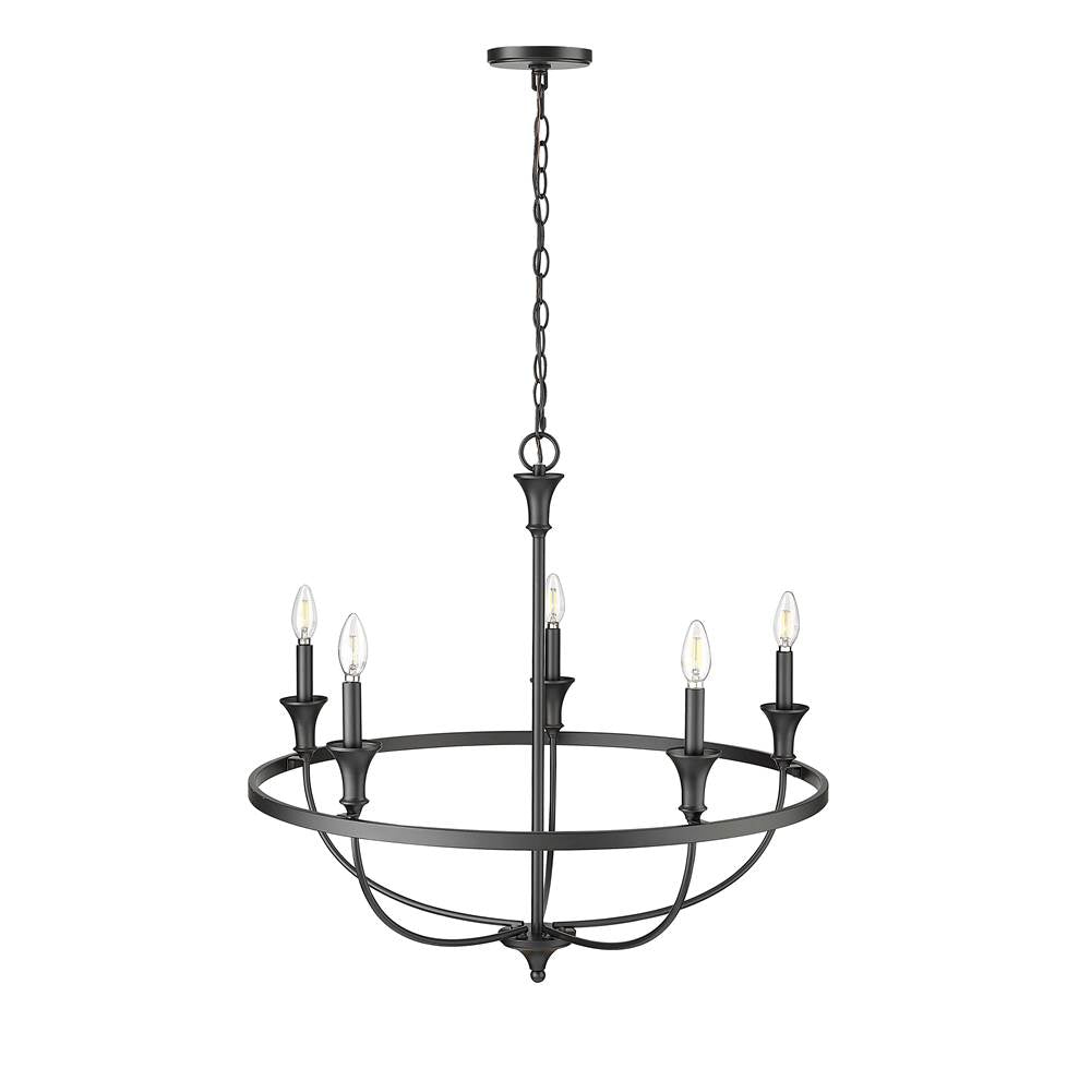 Millennium Lighting 28005-MB Matte Black Chandelier Ceiling Light Image 3