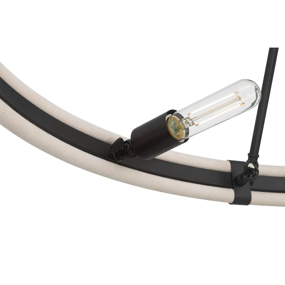 Millennium Lighting 207108-MB Matte Black Rovessa 39'' Wide 8-light Chandelier Image 6