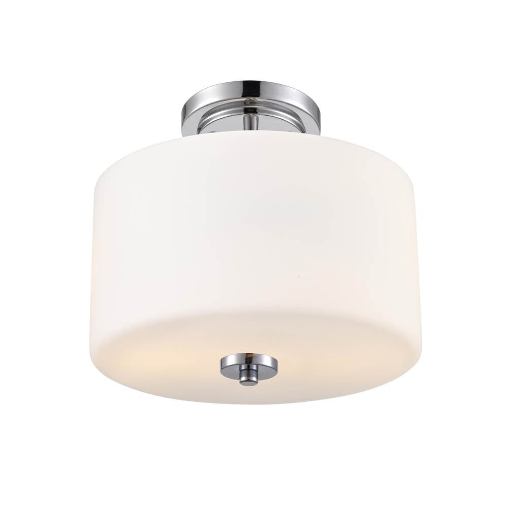 Millennium Lighting 2710WG-CH Chrome Verlana 22'' 2-light Semi-flush Mount - Chrome Image 4
