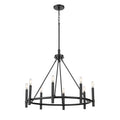 Millennium Lighting 25608-MB Matte Black Skyva 30'' Wide 8-light Chandelier - Matte Black Image 1