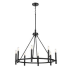 Millennium Lighting 25608-MB Matte Black Skyva 30'' Wide 8-light Chandelier - Matte Black Image 1