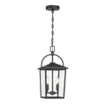 Millennium Lighting 66402-PBK Powder Coated Black Strathden 9'' Wide 2-light Outdoor Hanging Lantern Image 1