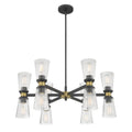Millennium Lighting 9312-MB/VB Matte Black Lustria  29.5'' Wide 12-light Chandelier Image 1