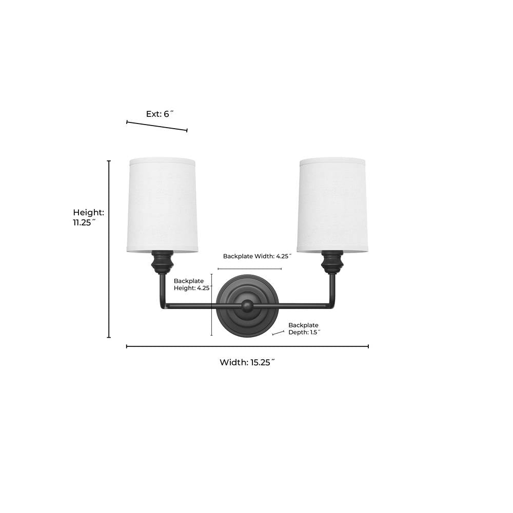 Millennium Lighting 99802-VB Vintage Brass Vanity Image 2
