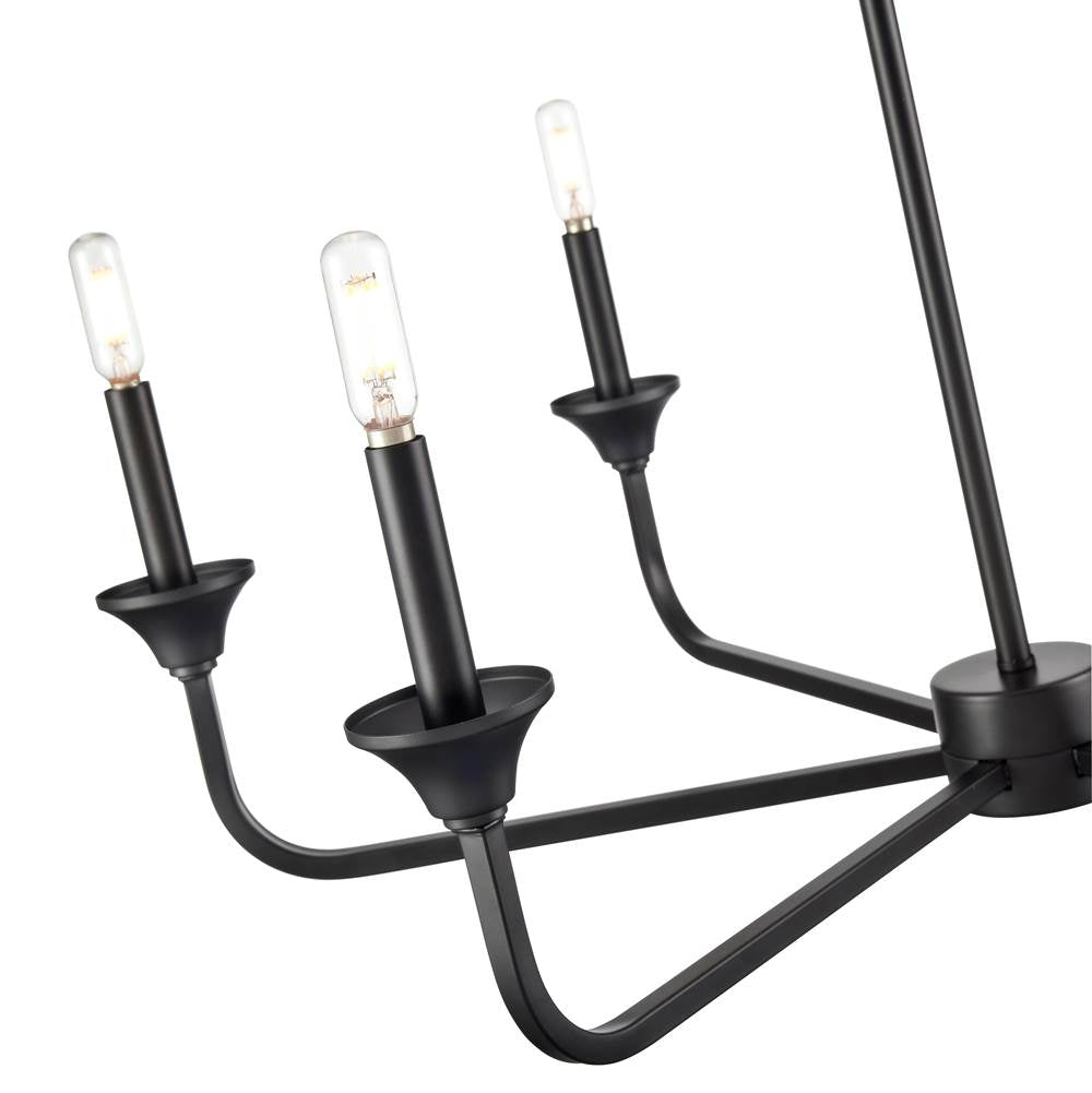 Millennium Lighting 97326-MB Matte Black Chandelier Ceiling Light Image 4