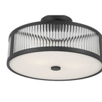 Millennium Lighting 23303-MB Matte Black Ardezia 15.75'' Wide 3-light Semi-flush Mount Image 5