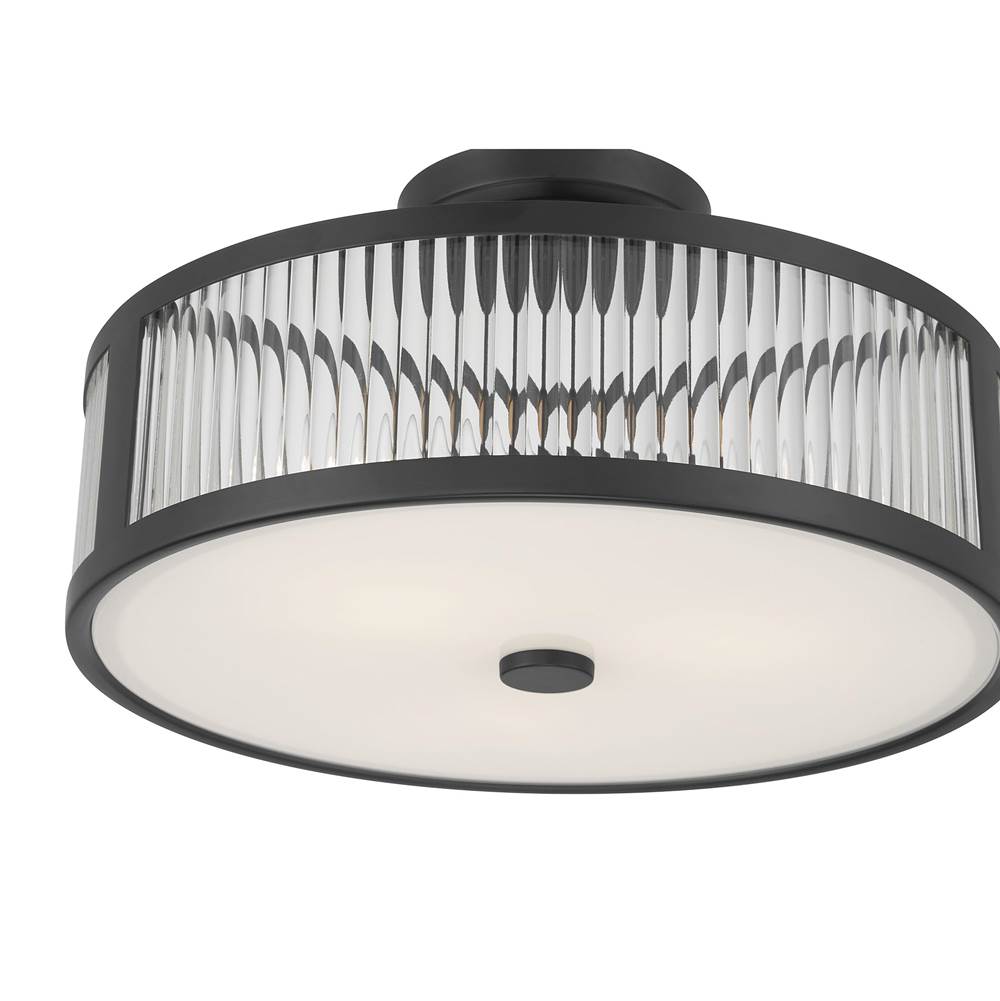 Millennium Lighting 23303-MB Matte Black Ardezia 15.75'' Wide 3-light Semi-flush Mount Image 5
