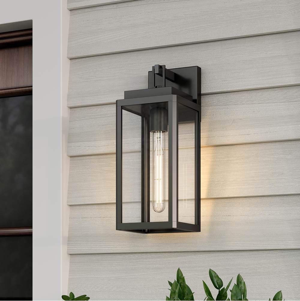 Millennium Lighting 902001-PBK Powder Coated Black Alpharetta 15.5'' High 1-light Outdoor Wall Lantern - Powder Coated Black Image 3