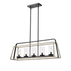 Millennium Lighting 3015-MB/GW Matte Black,Grey Wood Chandelier Ceiling Light Image 2