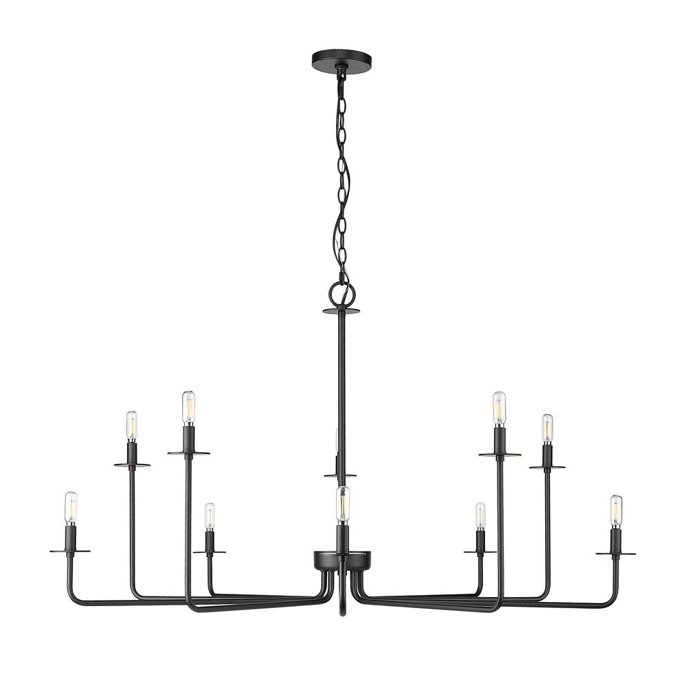 Millennium Lighting 12510-MB Matte Black Chandelier Ceiling Light Image 1