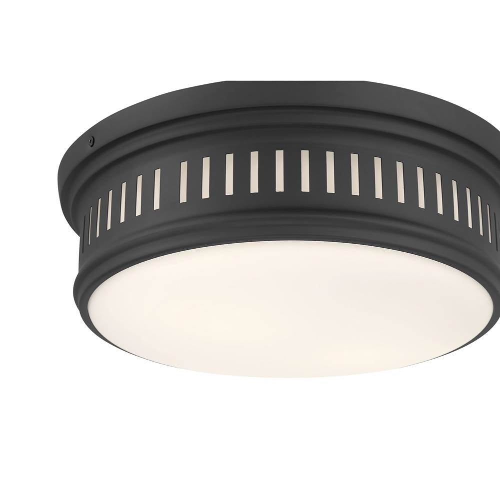 Millennium Lighting 95102-MB Matte Black Velune  14'' Wide 2-light Flush Mount Image 4
