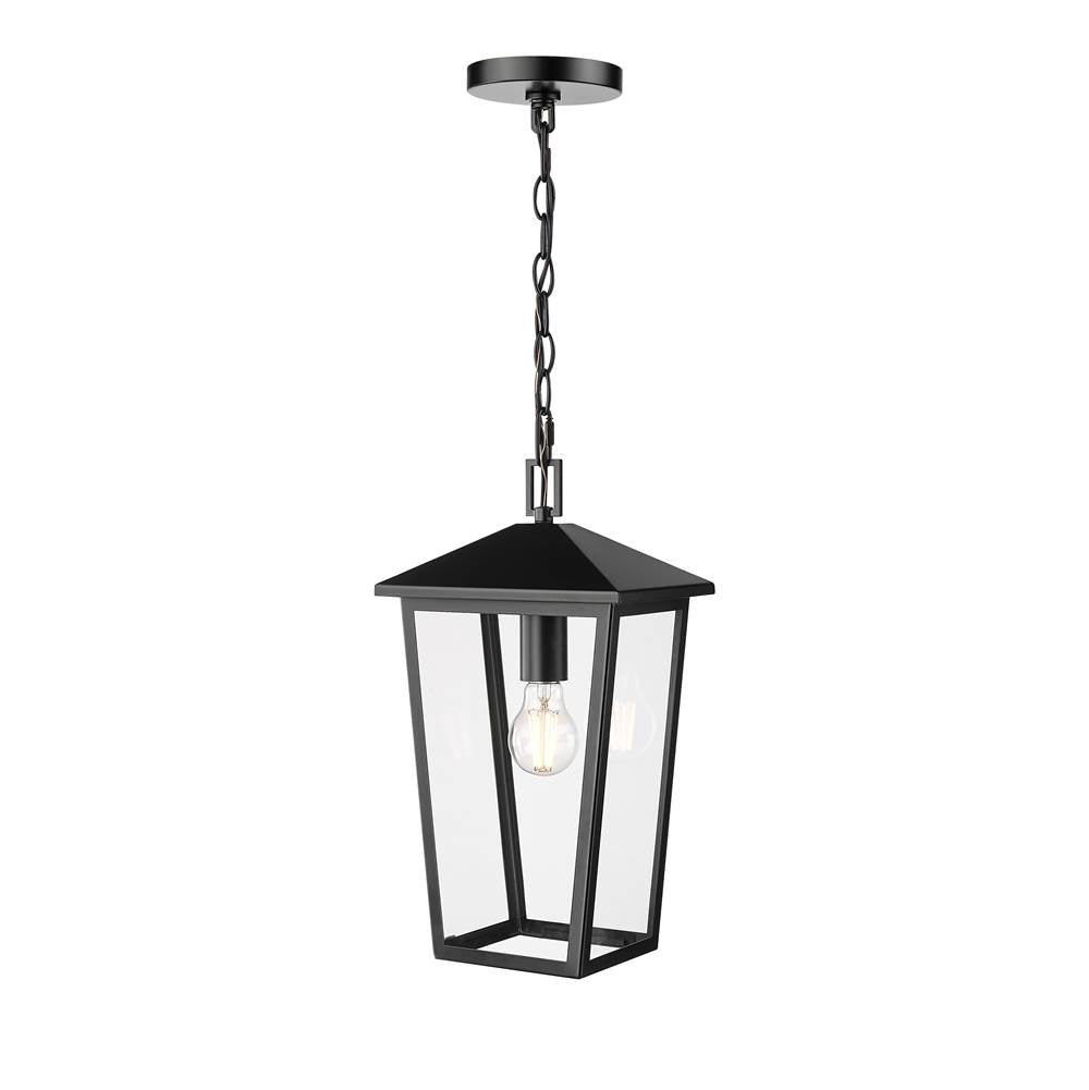 Millennium Lighting 198201-PBK Powder Coated Black Munger 9.25'' Wide 1-light Outdoor Hanging Pendant - Powder Coated Black Image 1