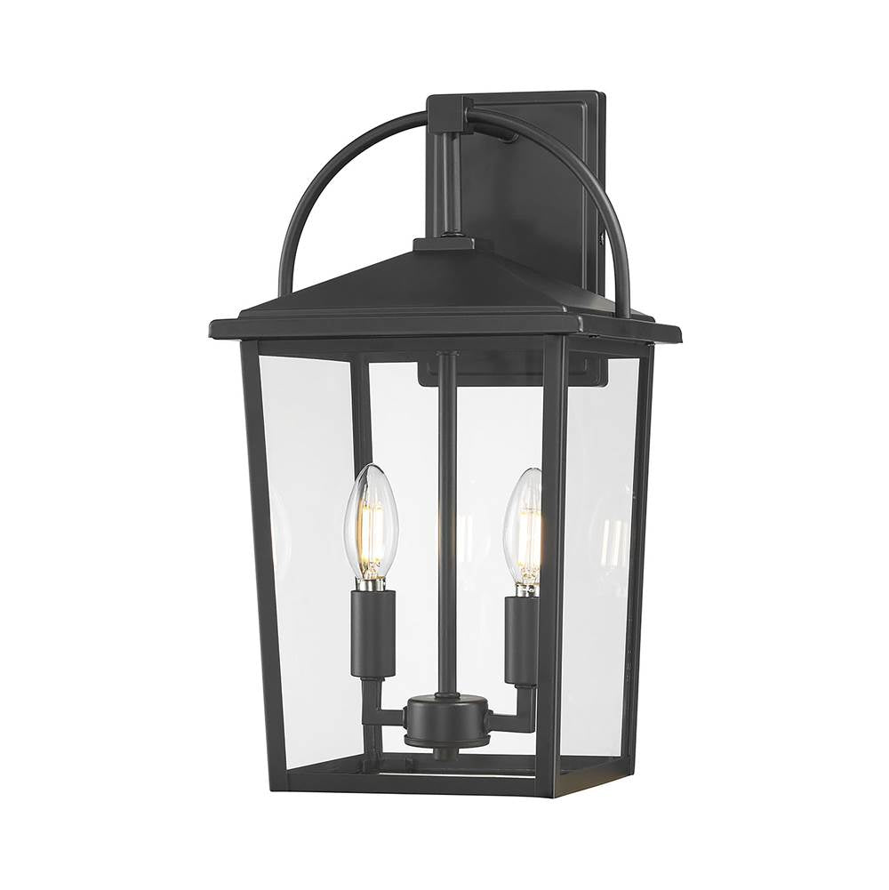 Millennium Lighting 66202-PBK Powder Coated Black Strathden 17'' High 2-light Outdoor Lantern Image 1