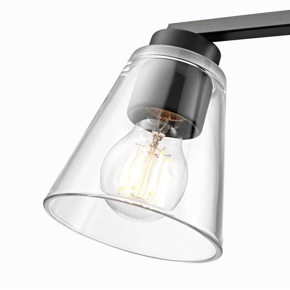 Millennium Lighting 64004-MB Matte Black Strayhan 31'' 4-light Vanity - Matte Black Image 5