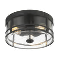 Millennium Lighting 91013-MB Matte Black Lunden  13'' Wide 3-light Flush Mount Image 1