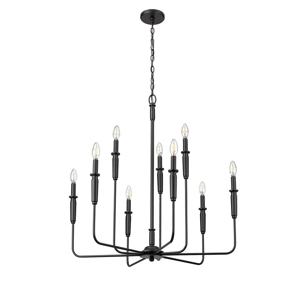 Millennium Lighting 29309-MB Matte Black Chandelier Ceiling Light Image 5