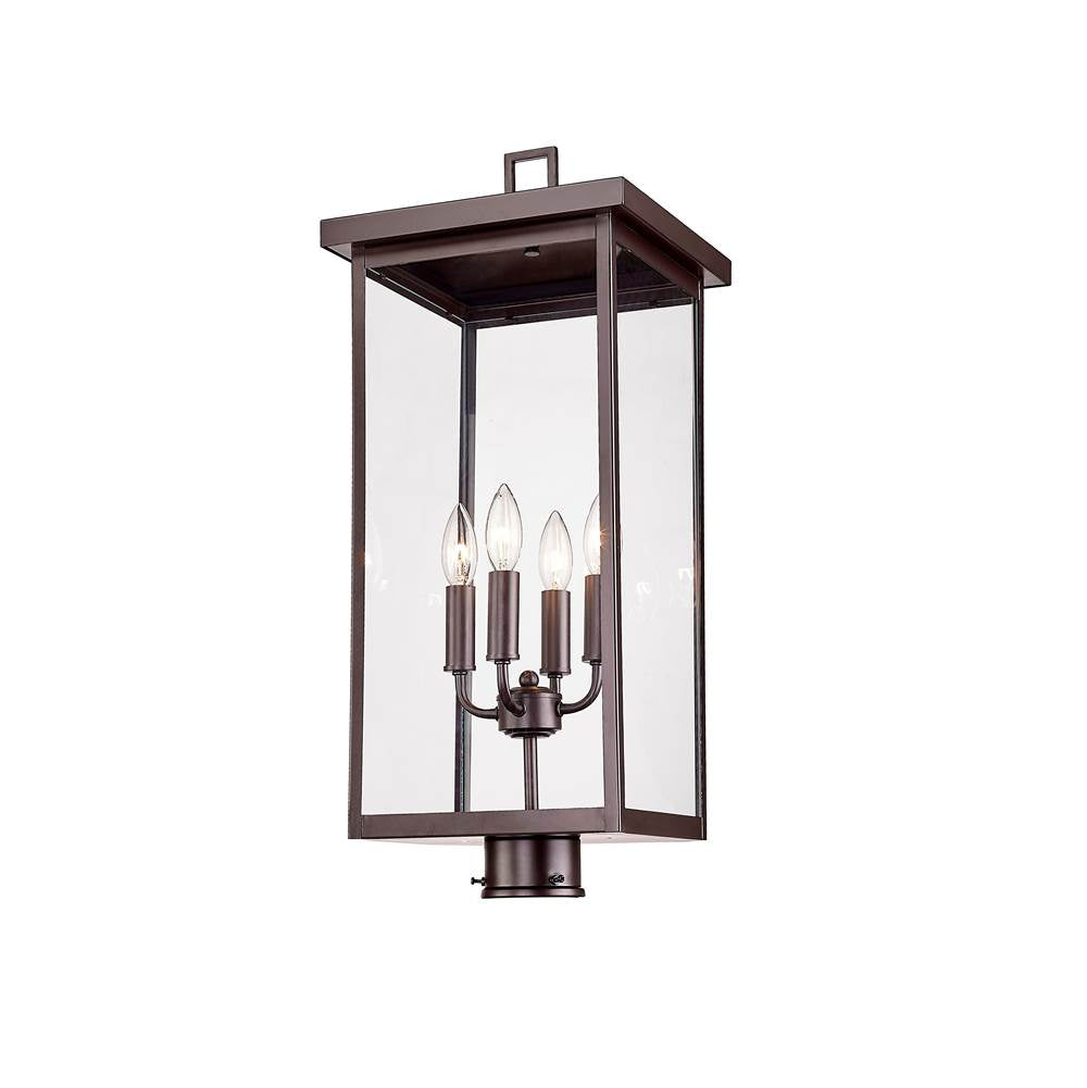 Millennium Lighting 42604-PBZ Powder Coated Bronze Outdoor Post Lantern Image 4