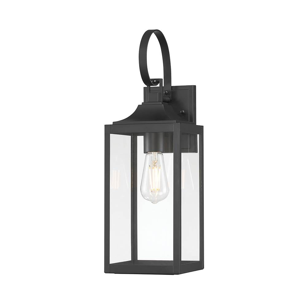 Millennium Lighting 402101-PBK Powder Coated Black Halston 19'' High 1-light Outdoor Lantern Image 1