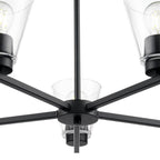 Millennium Lighting 64105-MB Matte Black Strayhan 24'' 5-light Chandelier - Matte Black Image 6