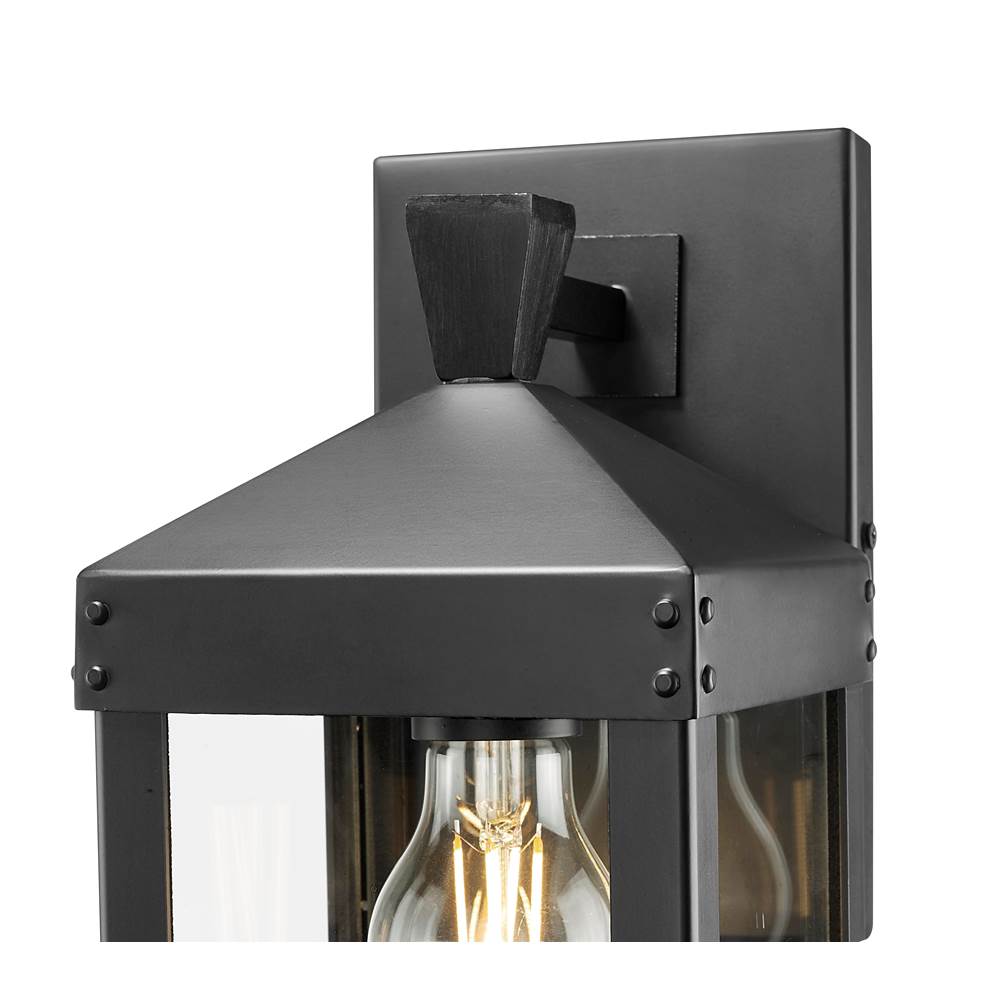 Millennium Lighting 22901-PBK Powder Coated Black Yates 13.75'' High 1-light Outdoor Wall Sconce - Powder Coated Black Image 5