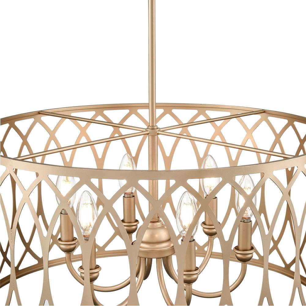 Millennium Lighting 42106-PMG Painted Modern Gold Arelyn 23'' Wide 6-light Pendant - Painted Modern Gold Image 6