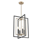 Millennium Lighting 91704-MB/MG Matte Black,Modern Gold Noelle 15'' Wide 4-light Pendant - Matte Black Image 1