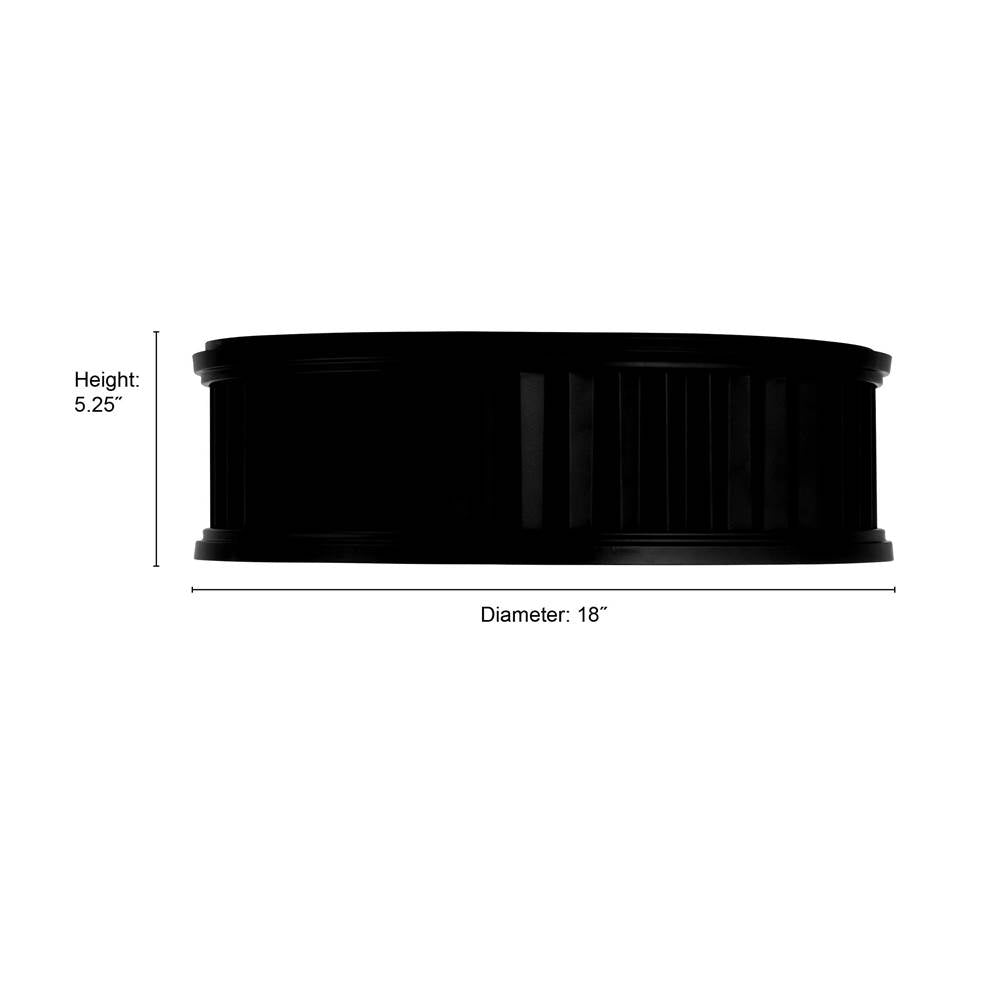 Millennium Lighting 9503-MB Matte Black Corvella 18'' Wide 3-light Flush Mount Image 2