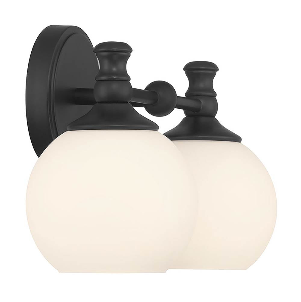 Millennium Lighting 201102-MB Matte Black Orlisse 14.75'' Wide 2-light Vanity Image 7
