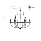 Millennium Lighting 28012-MG Modern Gold Chandelier Ceiling Light Image 3