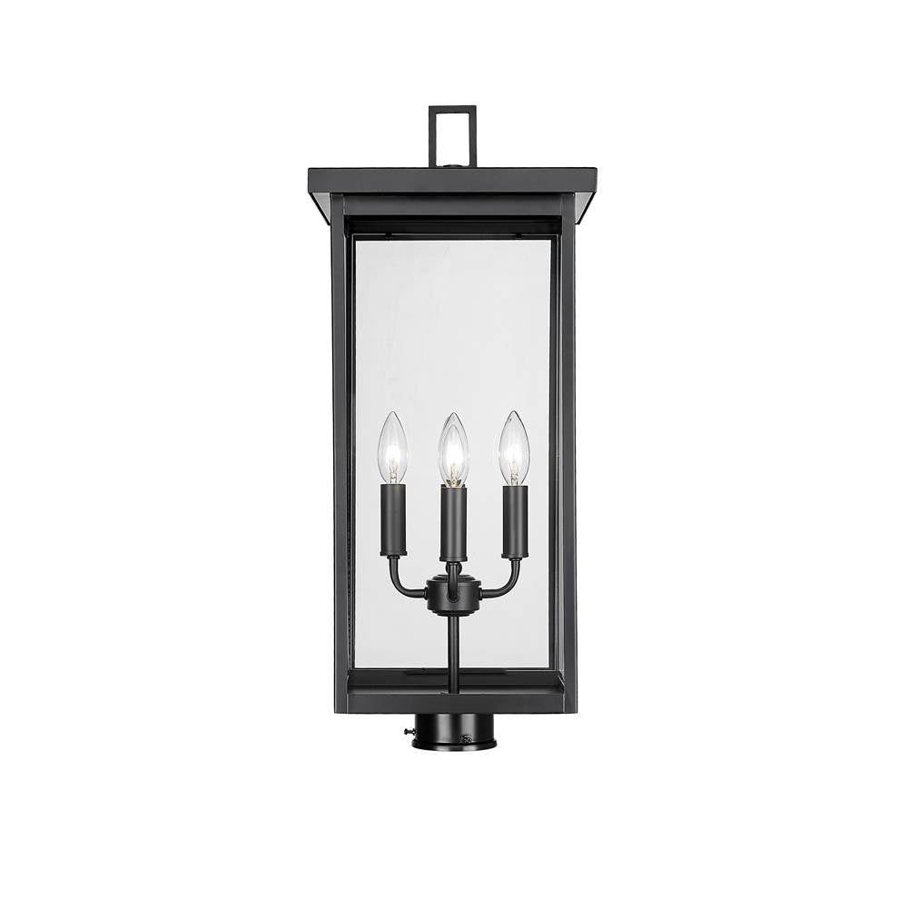Millennium Lighting 42604-PBK Powder Coated Black Outdoor Post Lantern Image 1