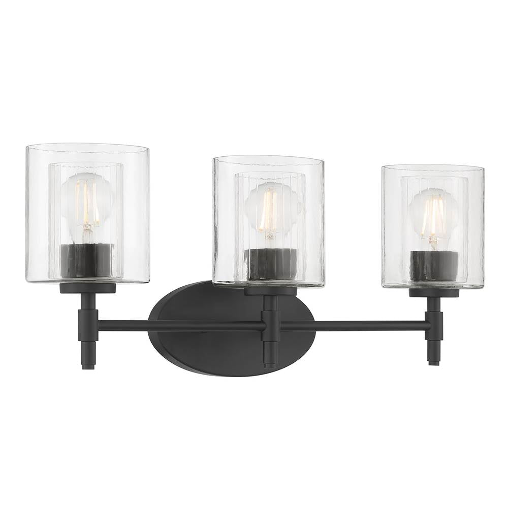 Millennium Lighting 270103-MB Matte Black Solventa 23.5'' Wide 3-light Vanity Image 1