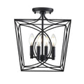 Millennium Lighting 4004-MB Matte Black Semi-flush Ceiling Mount Image 1