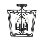 Millennium Lighting 4004-MB Matte Black Semi-flush Ceiling Mount Image 1