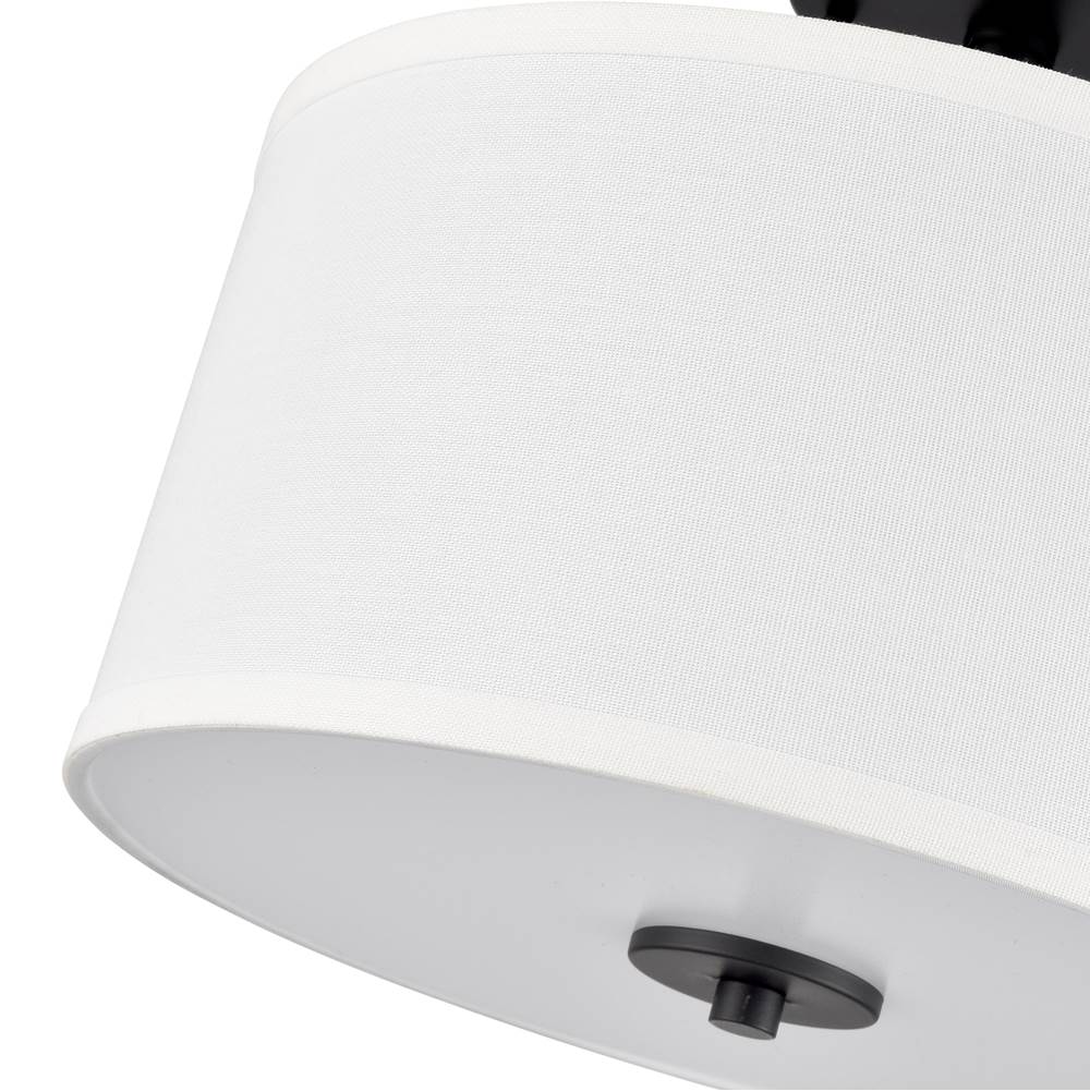 Millennium Lighting 41102-MB Matte Black Guyten 13'' Wide 2-light Semi Flush - Matte Black Image 4