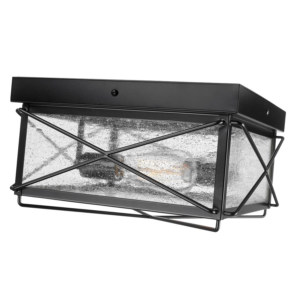 Millennium Lighting 42616-PBK Powder Coated Black Outdoor Flush Mount Image 2