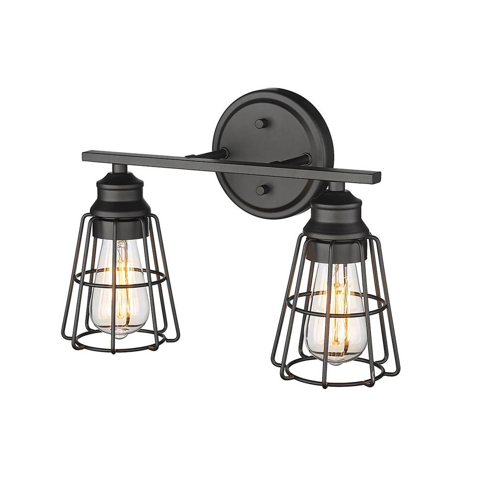 Millennium Lighting 3382-MB Matte Black Vanity Image 2