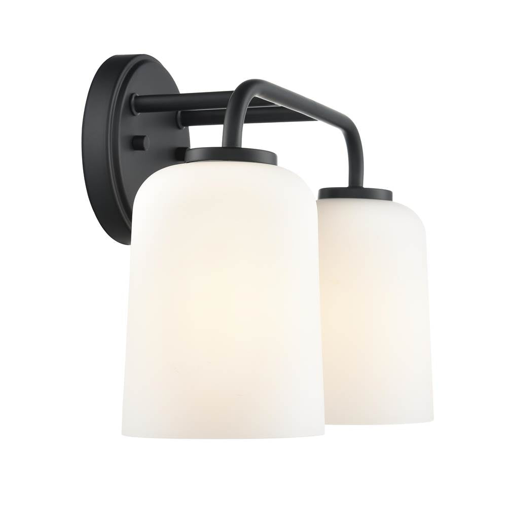 Millennium Lighting 214202-MB Matte Black Laphia 14'' Wide 2-light Vanity - Matte Black Image 7