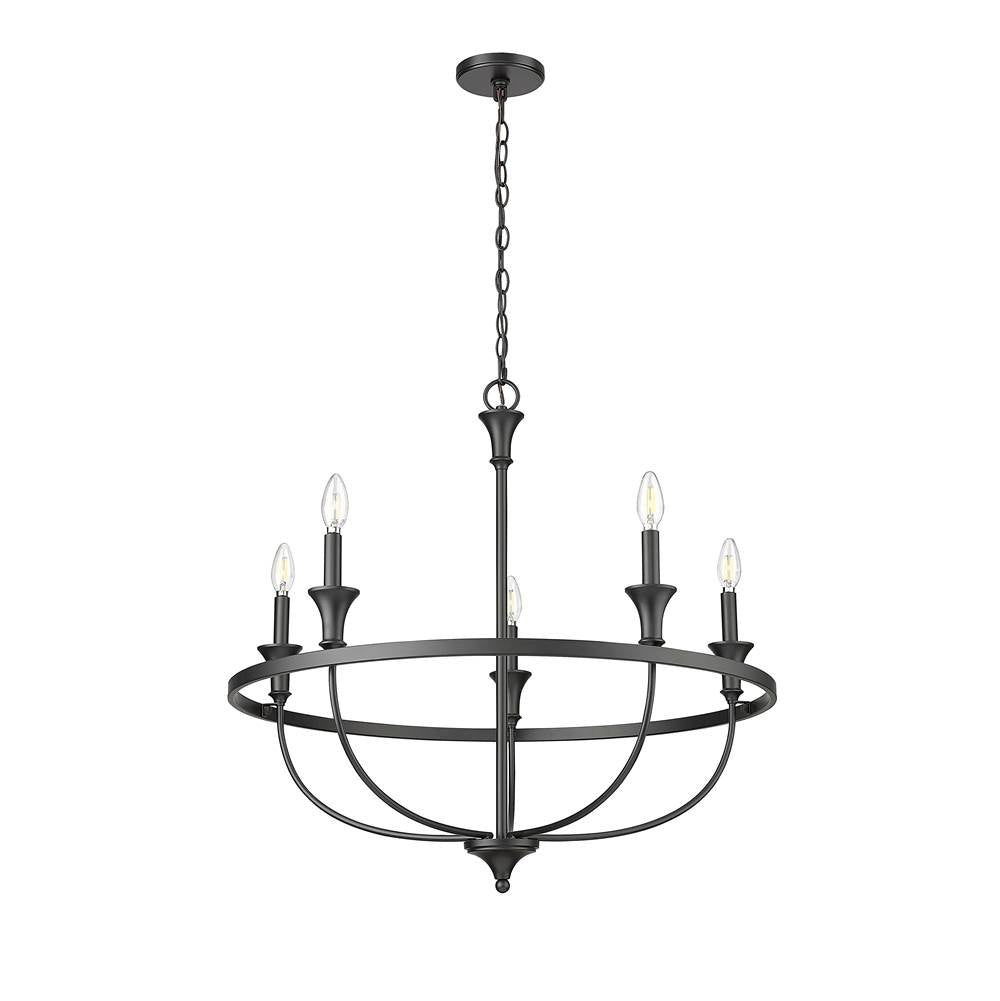 Millennium Lighting 28005-MB Matte Black Chandelier Ceiling Light Image 4