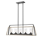 Millennium Lighting 3015-MB/GW Matte Black,Grey Wood Chandelier Ceiling Light Image 3