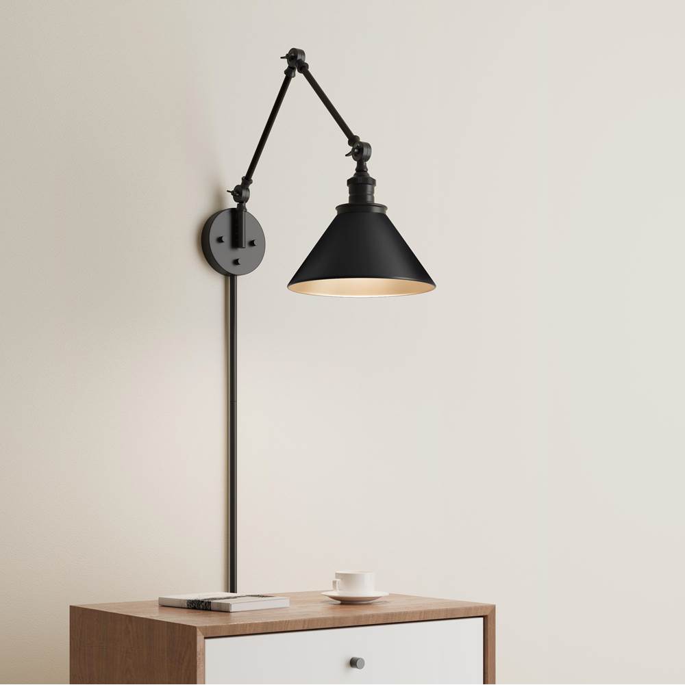 Millennium Lighting 11001-MB Matte Black Swing Arm Sconce Light Image 1