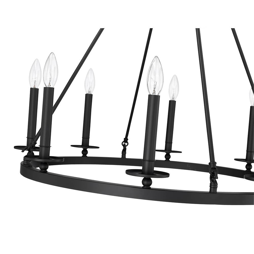 Millennium Lighting 46708-MB Matte Black Chandelier Ceiling Light Image 3